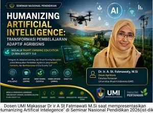 Dosen UMI Makassar Presentasikan “Humanizing Artificial Intelligence” pada Seminar Nasional Pendidikan 2026